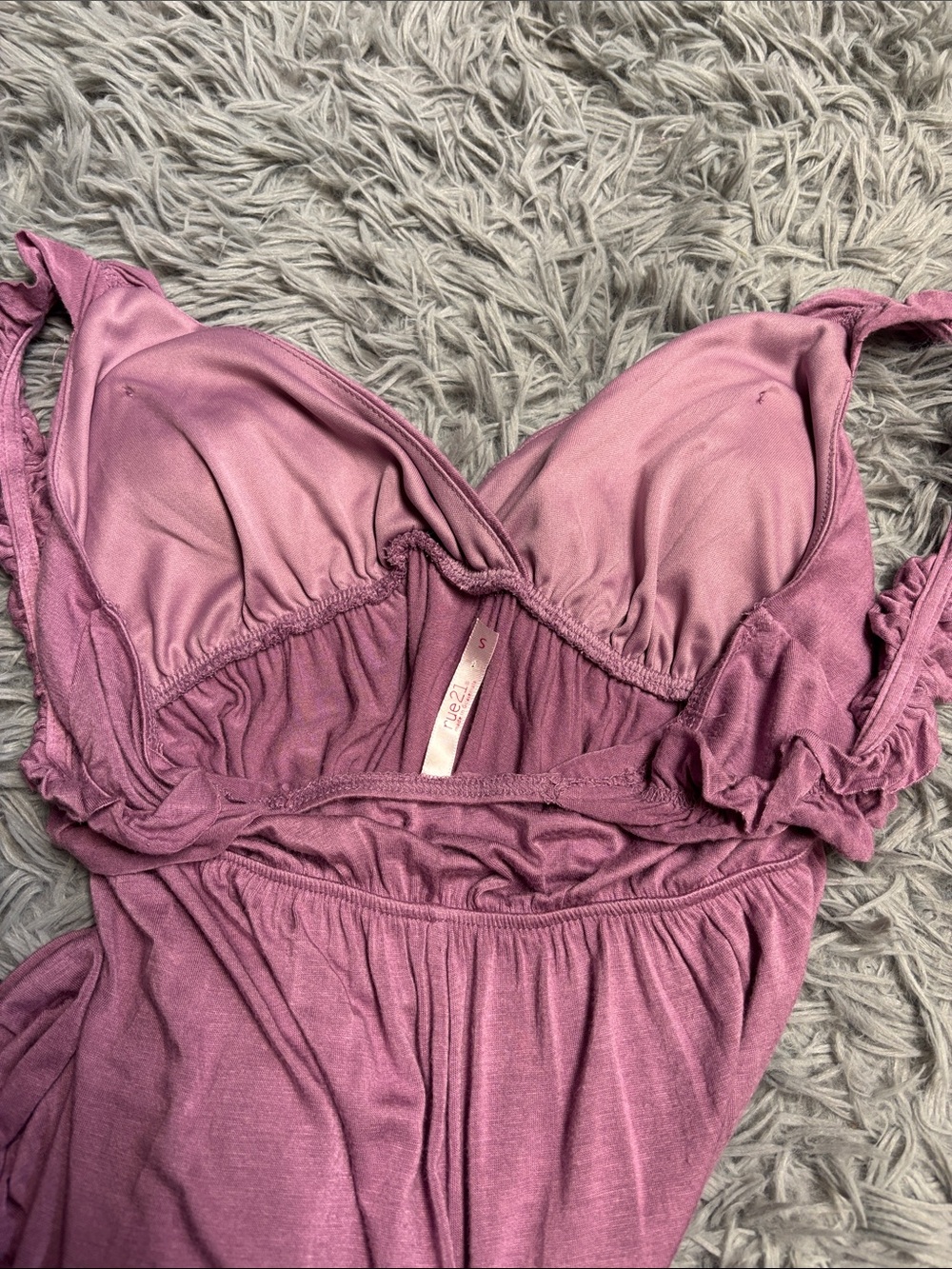 Y2K Ruffle-Shoulder Mini Dress - Picture 9 of 16